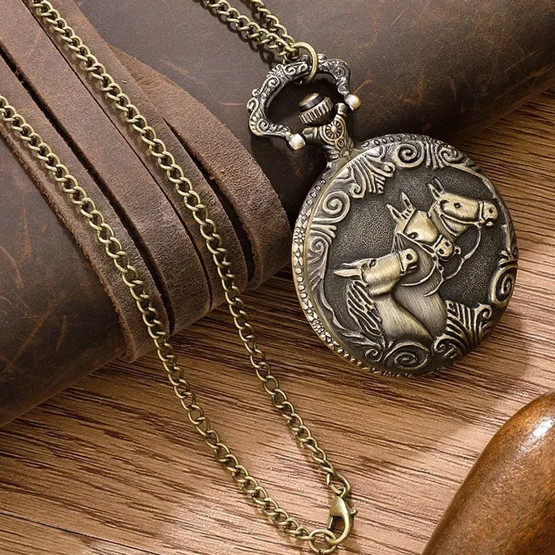 AAABronze colored pocket watch animal series blind box - view 5