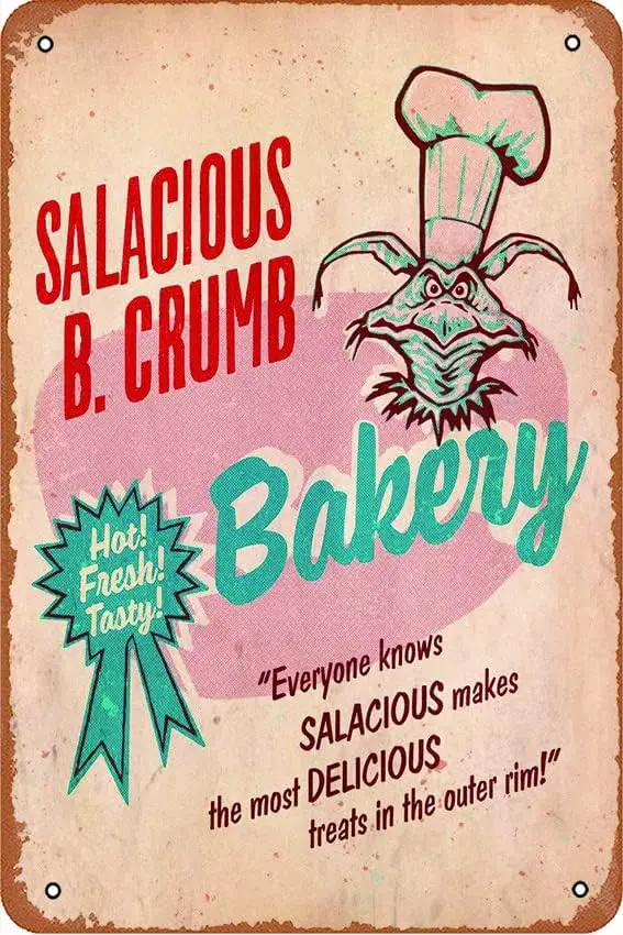 Salacious B Crumb Bakery Vintage Comic Product Development Metal Tin Sign Vintage Art Wall Decor For Bars Cafes Home 8x12 i sign