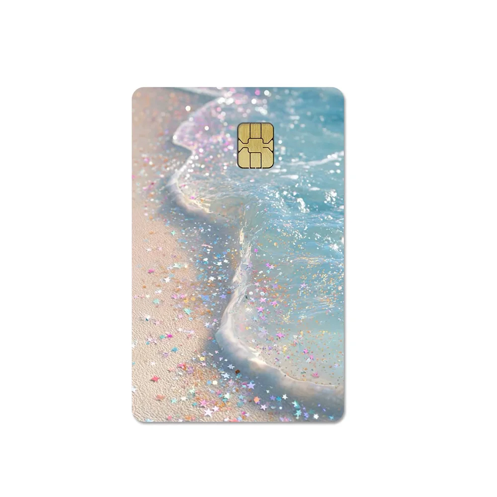 Summer Cool Dreamy Bubble Sea Butterfly Cat Credit Debit Card Sticker DIY Waterproof Small Chip Bus Pass Sticker Decoration - view 2