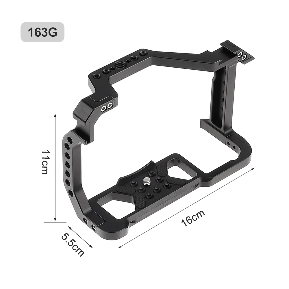 JLwin Metall Camera Cage Camera Aluminum Alloy with Quick Release Plate Cold Shoe Mount Numerous 1/4in&3/8in for Canon EOS R5/R6