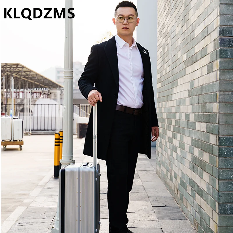 KLQDZMS Front Opening Luggage Female 24-Inch Trolley Case Thick And Durable Mute Lightweight Password 20" Boarding Case