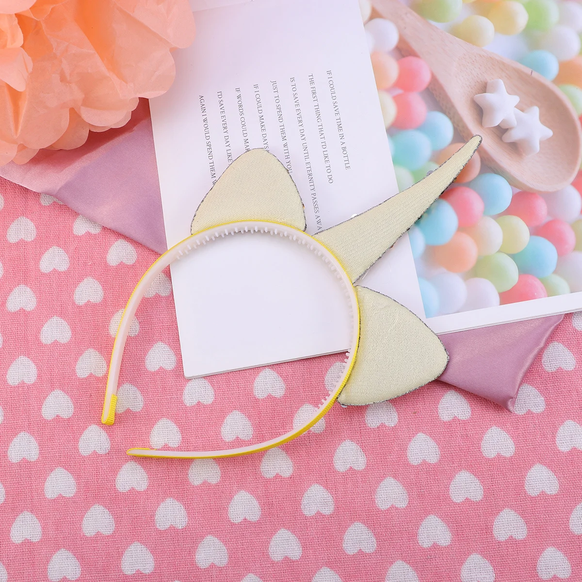 

Unicorn Headband Yellow Paillette Shining Hair Hoop Kids Party Hair Decoration Accessory Headband,hair Band Paillette Headband