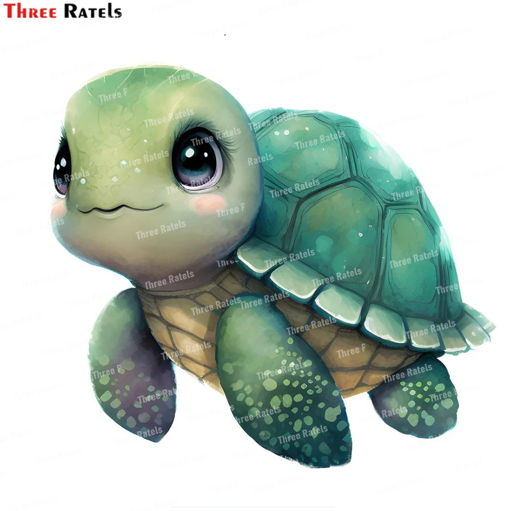 Three Ratels L49 Turtle Waterproof Decal Anime Car Sticker Motorcycle Graffiti Sticker Custom