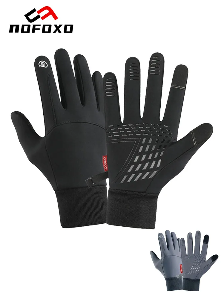 AliExpress nofoxo NOFOXO Winter Warm Cycling Gloves Touch Screen Full Finger Gloves Outdoor Fitness Sports Running Nonslip Gloves  For Men Women