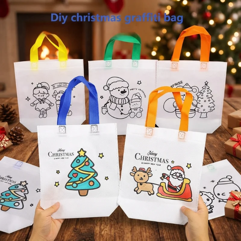 Tas Grafiti Natal Kartun DIY,  - Art And Craft For Xmas ulasan dan harga