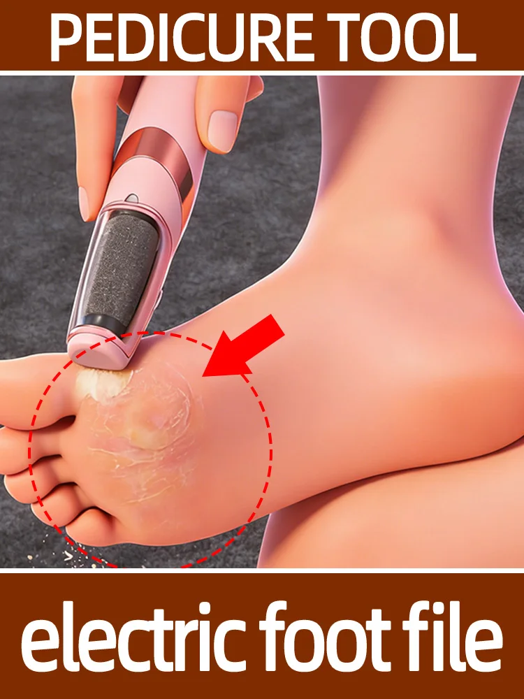 

USB Rechargeable Electric Foot File for Dead Skin and Callus Removal Professional Pedicure Tool