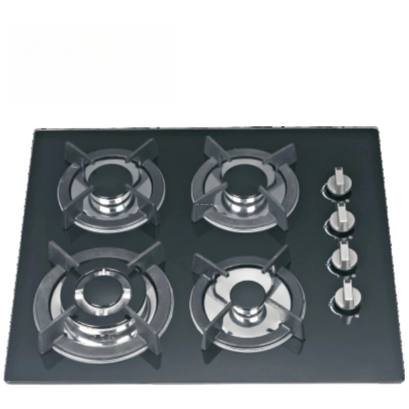 موقد غاز من الفولاذ المقاوم للصدأ 4 شعلات، موقد طباخ المطبخ للاستخدام المنزلي لغاز غاز البترول المسال