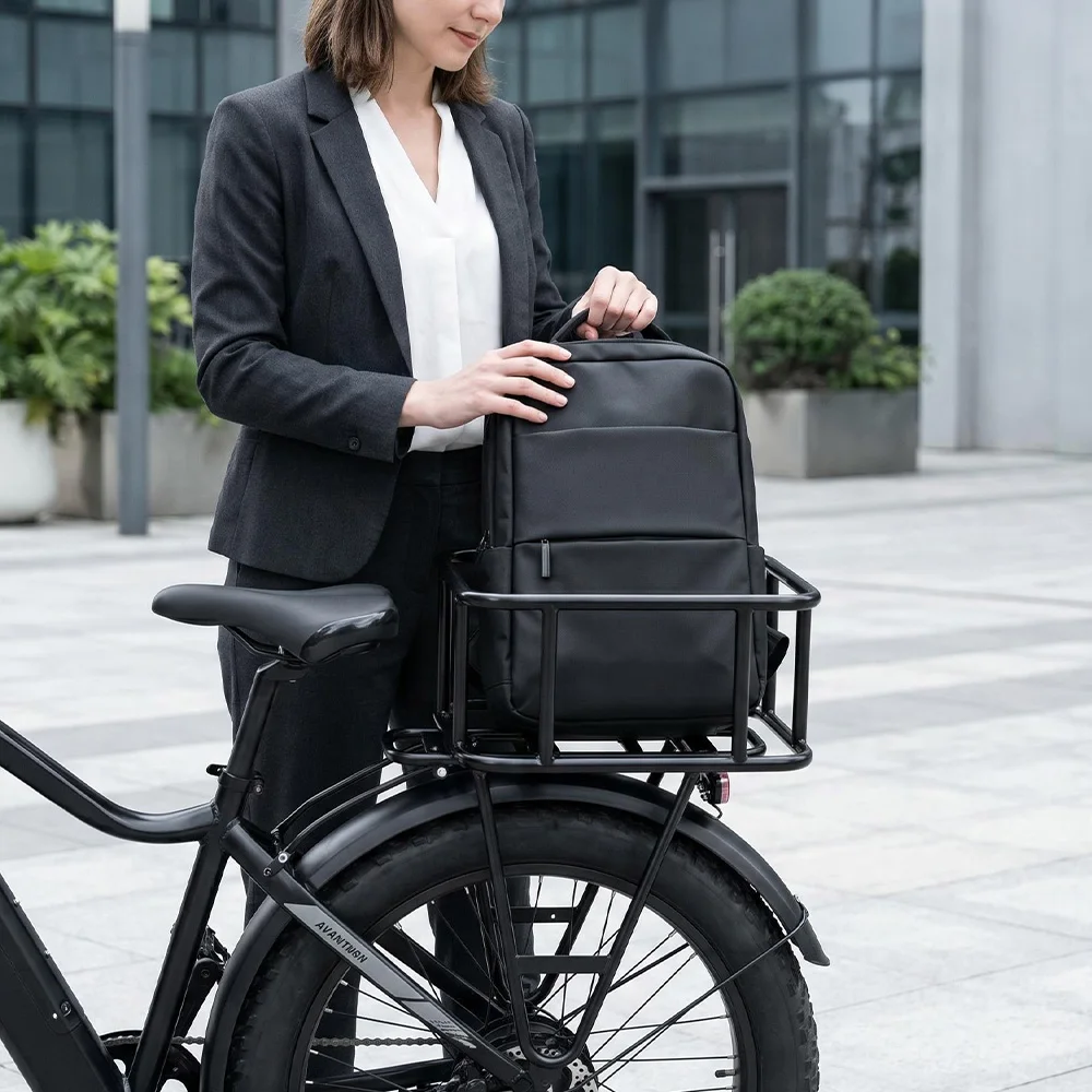 Schnell abnehmbarer Fahrradkorb für den Gepäckträger – Große Kapazität für E-Bikes und Fahrräder – Ideal für Reisen und Einkäufe – Detail 13