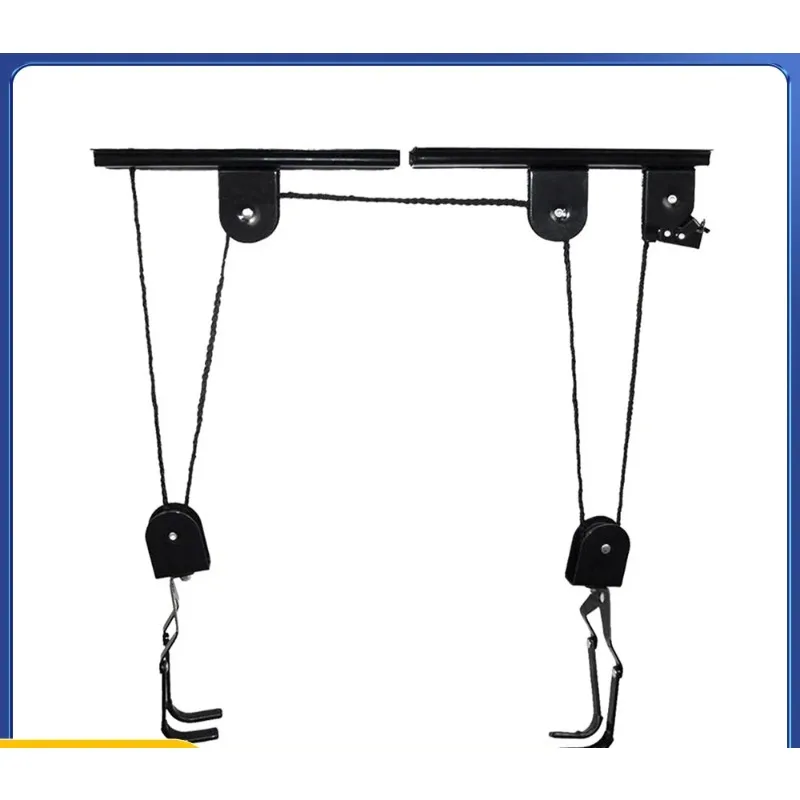 25kg Bearing Heavy Duty Bike Hoist Overhead Garage Ceiling Bike Rack Pulley System Bicycle Storage Hanger