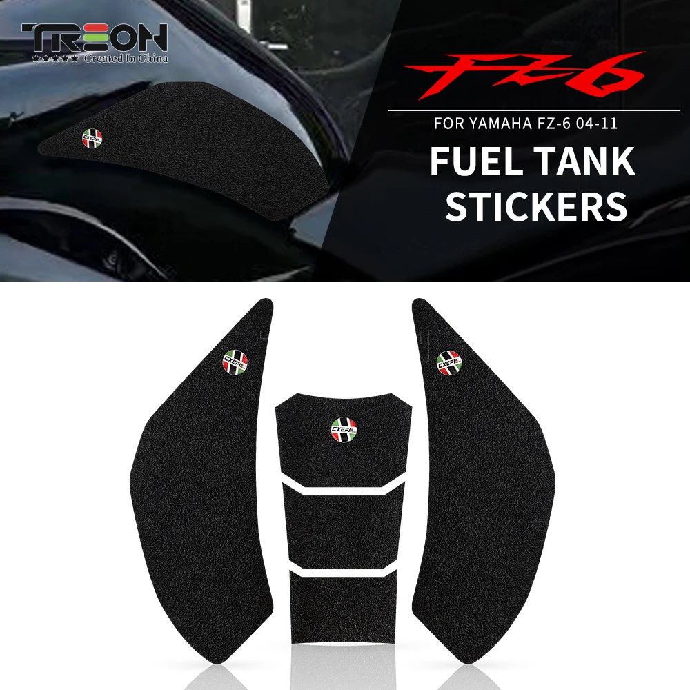 Für yamaha fz6 FZ-6 2006-2010 motorrad zubehör tankpad rutsch feste tank pad schutz aufkleber seite tank pads traction pad