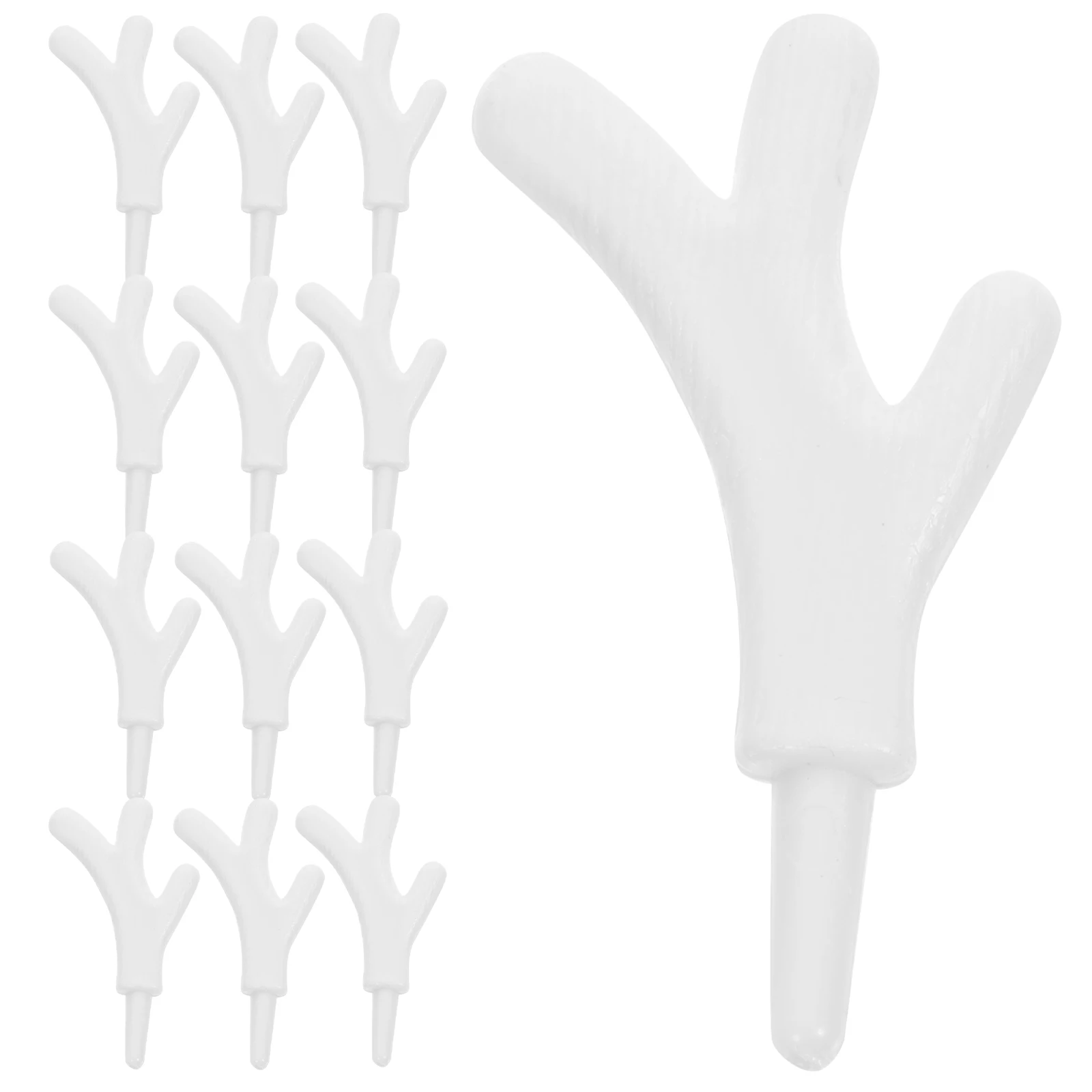 

100pcs Plastic Deer Antlers Christmas Reindeer Horn White Color 3 3x2 5CM DIY Crafts Headb Accessories Lightweight Unbreakable