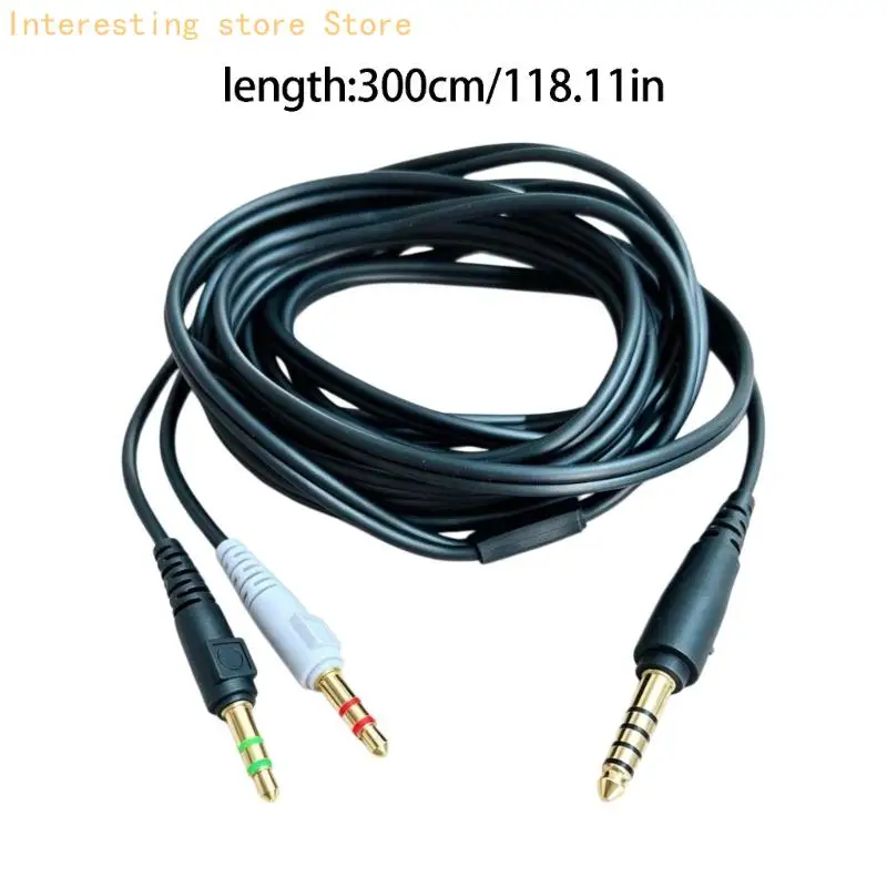 PC-Kopfhörerkabel mit getrenntem für ATH-GDL3, vergoldete Kontakte, 4,4 mm auf zwei 3,5 mm-Enden für Ton und Sprache, 9,8 – Detail 6
