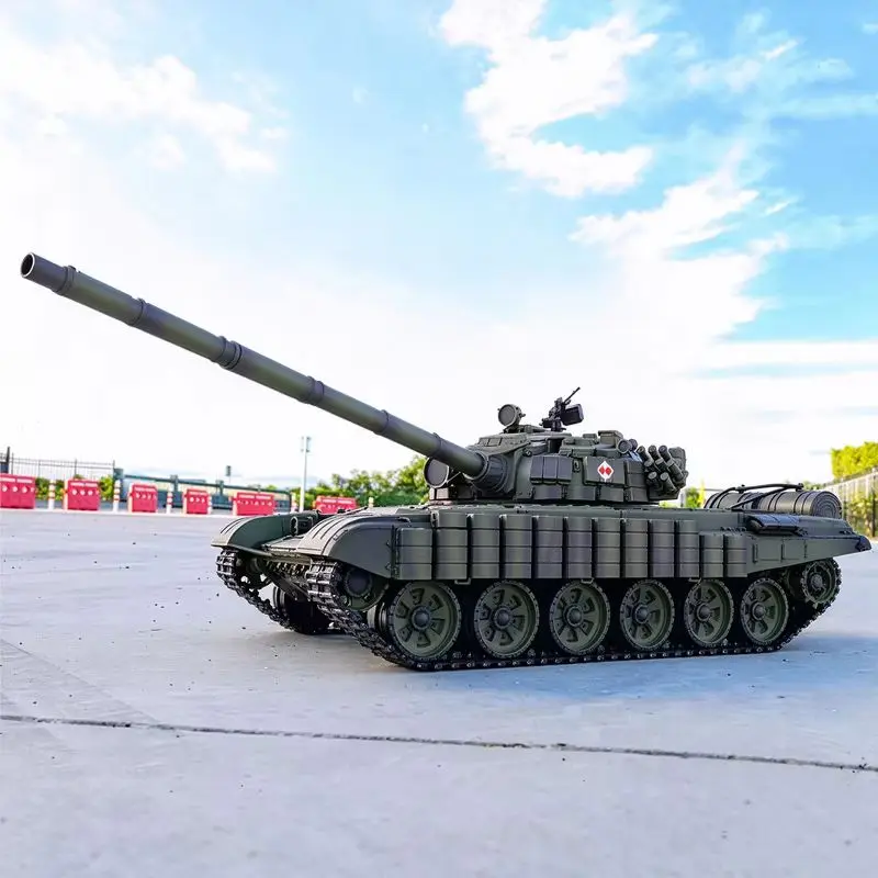 Hot 1/16 Henglong 3939 Russian T72 7.0 Remote Control Infrared Main Battle Off-Road Metal Tracked Tank RC Smoke Model With Light