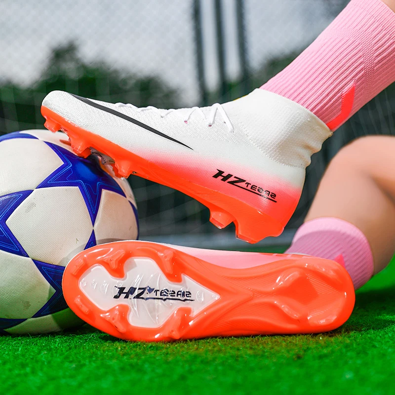 

Мужские футбольные бутсы: новые профессиональные модели с длинными шипами, высокое качество, для быстрой игры на газоне, нескользящие, для тренировок и матчей (FG)