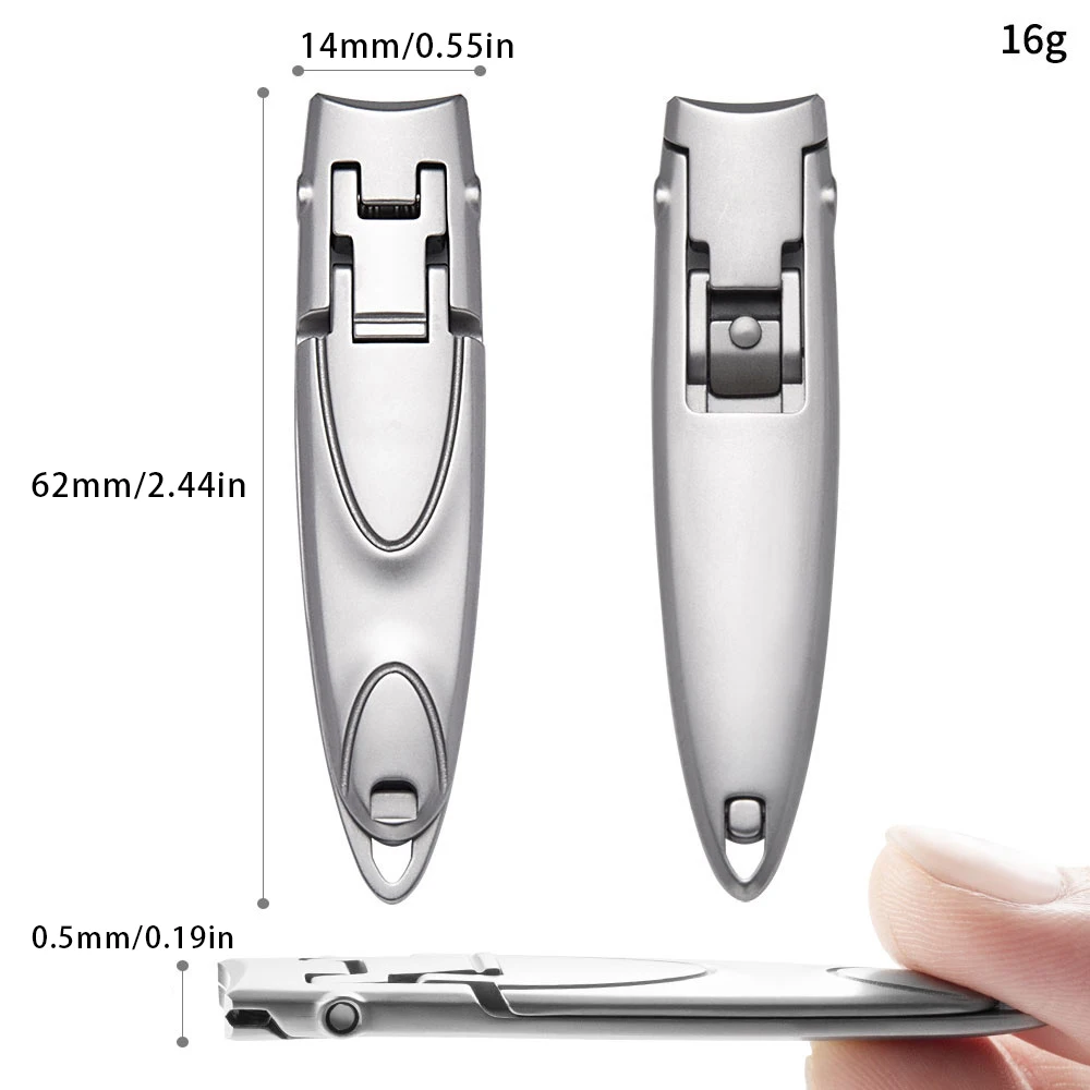 Nuevo cortaúñas ultrafino, llavero de viaje portátil plegable para uñas, tijeras, cortador, Kits de herramientas de manicura de acero inoxidable