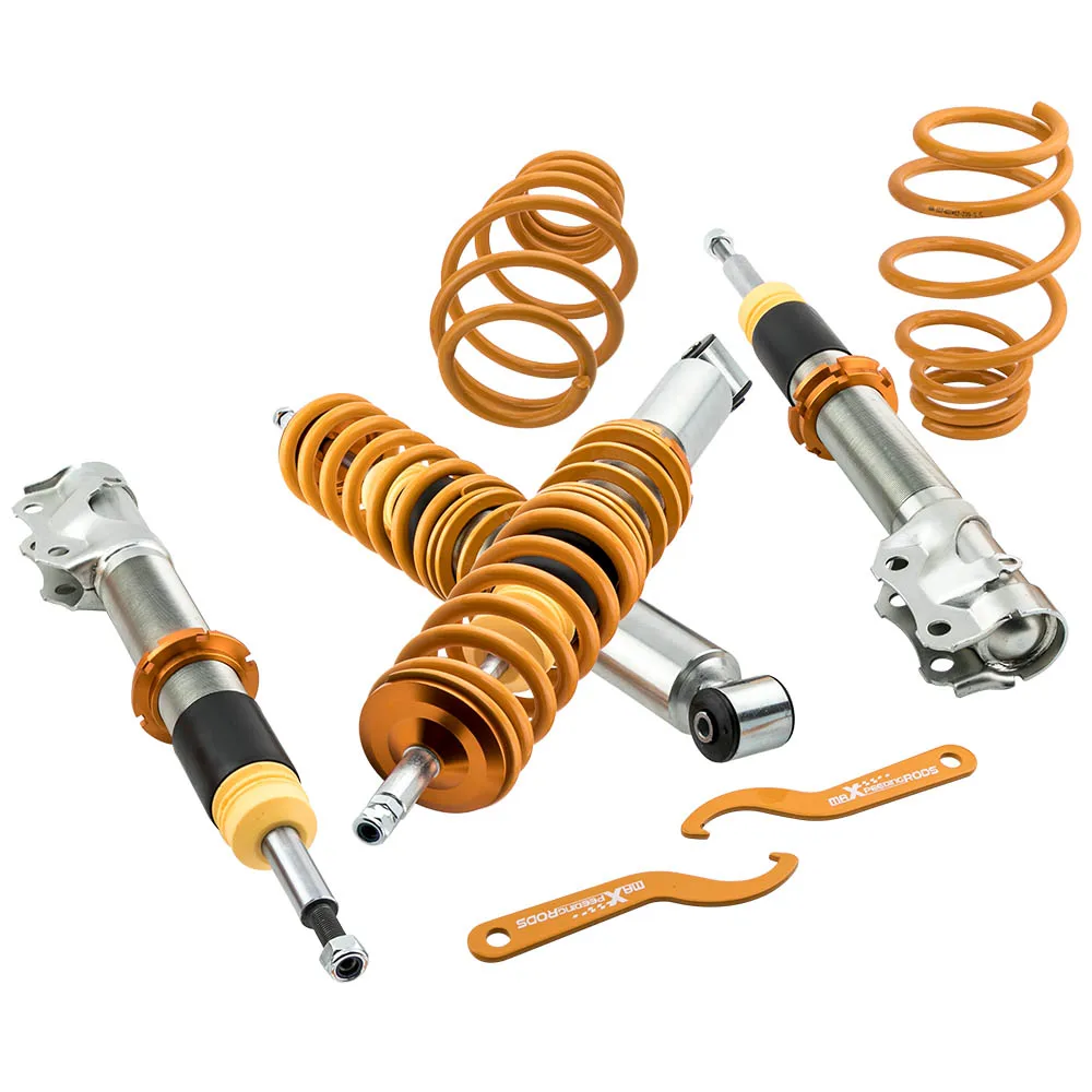 Street Coilovers for VW POLO Mark3 6N2 1.4TDi GTi 1999-2003 Coil Spring Absorber Coilovers Suspension Shock Struts Lowering Kit