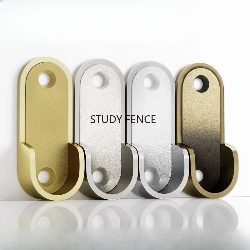 4PCS Zinc Alloy Wardrobe Hanger Rod Fixing Component Hanging Rod Buckle Drying Pole Fixed Base Household Hardware Accessories