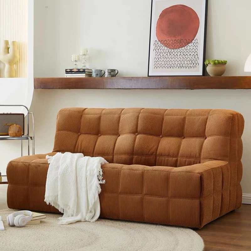 Coofull Square Hook Small-sized Living Room Sponge Durable Fabric Vacuum Compression Roll Package Sectional One Seat Sofa