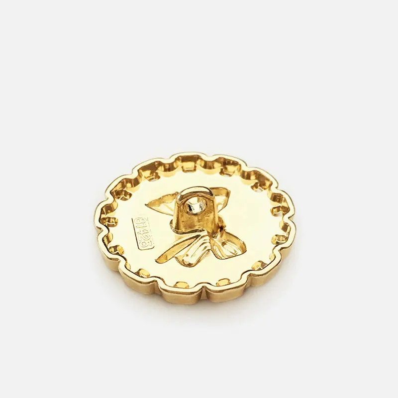 6Pcs 15/17.5/20/22/25mm Gold Metal Buttons For Clothing Fashion Coat Button Luxury With Crest Handmade Accessories Decorative