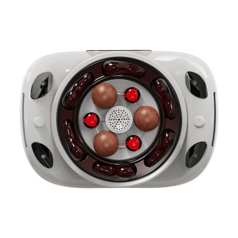 Double Disc Electric Abdominal Massager Multifunctional Abdomen Kneading Machine Hot Compress Belly Massage Device