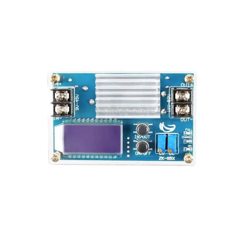 โมดูลเพิ่มแรงดันไฟฟ้า ZK-S5X และกระแสไฟคงที่ของแท้10-50V/5A จอแสดงผล LCD