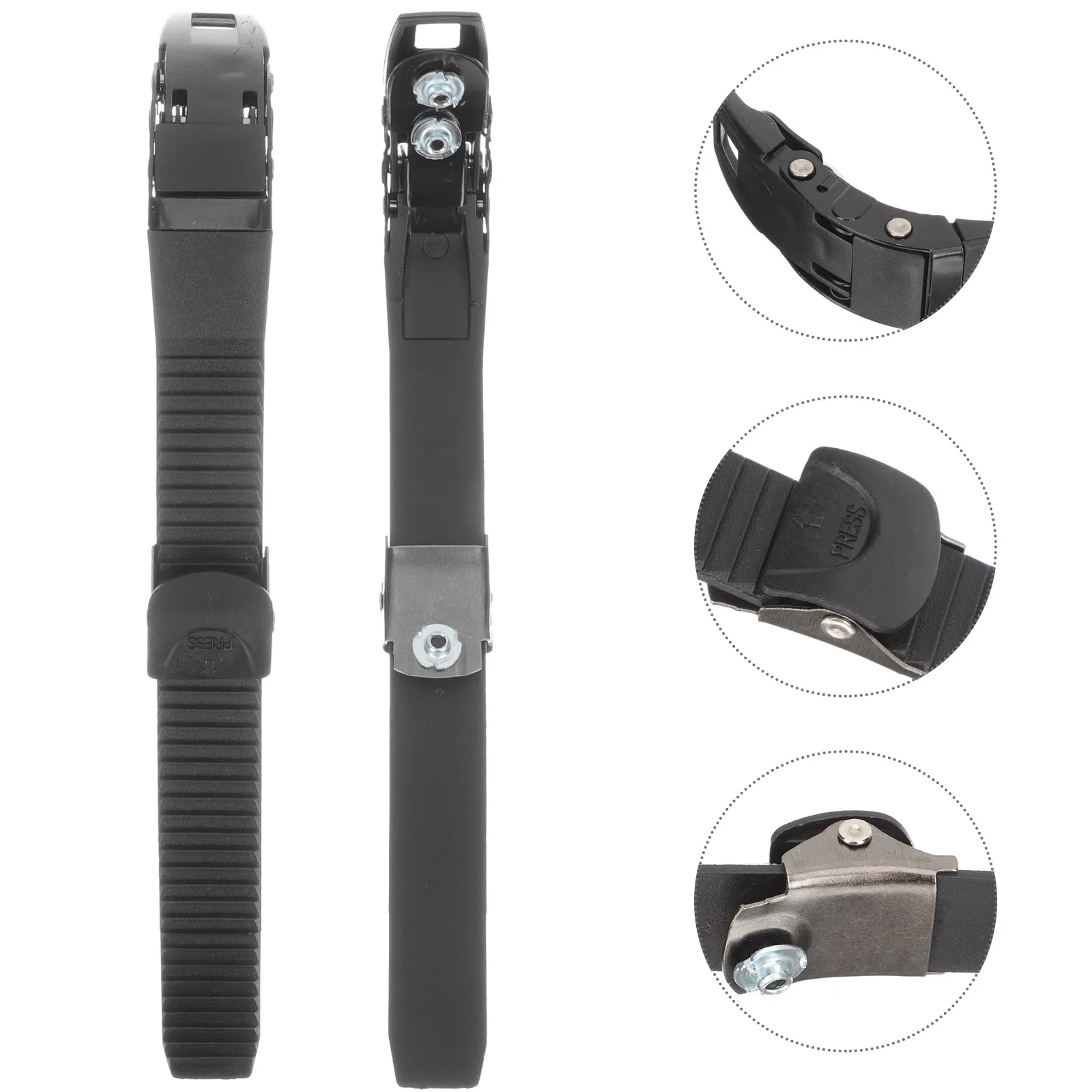 

2pcs Skate Buckle Straps for Roller Skates Black Replaceable Adjustable Strap skating shoes buckle portable