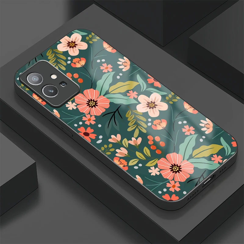 الفاخرة زهرة اللوحة جراب هاتف ل Vivo Y35 زائد Y33 Y33S Y55 5G Y53S Y52T Y52 Y51A Y51 Y50 Y39 Y36 سيليكون غطاء ناعم #1