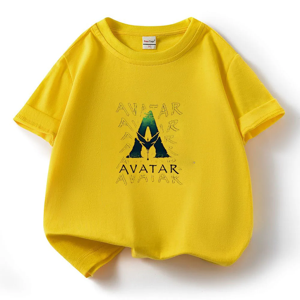 Avatar 2 The Way of Water movie around short sleeve boys and girls 2024 summer new cotton T-shirt loose clothing trend