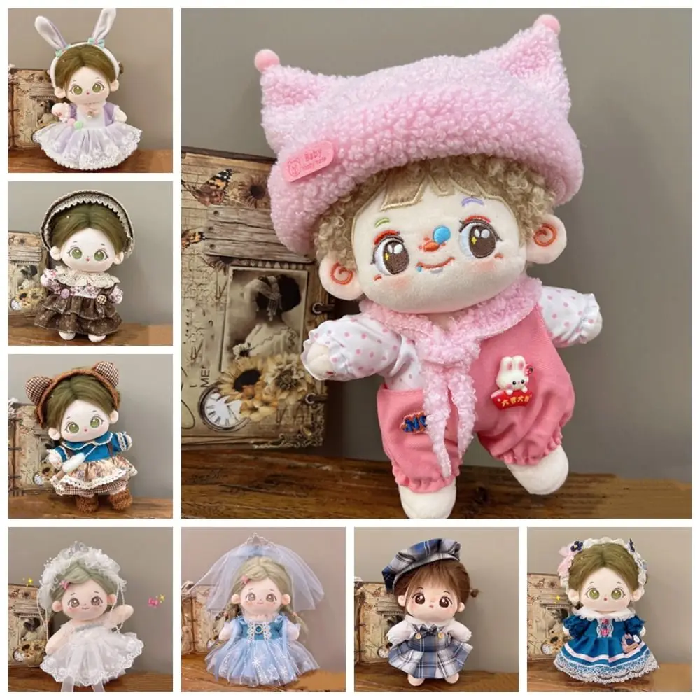 

Princess Skirt 20cm Cotton Doll Dress DIY Clothing Academic Style No Attributes Dolls Clothes Dress Up Kawaii Plush Doll Clothes