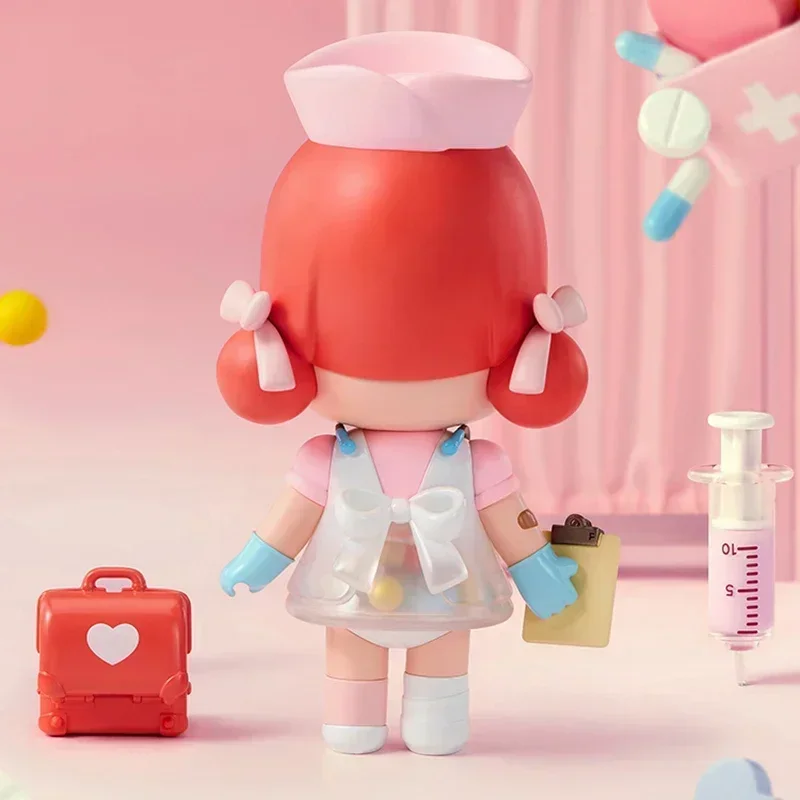 POP MART CRYBABY 힐러 블라인드 박스 귀여운 데스크탑 장식 애니메이션 모델 장난감 소녀용 선물 가방 포함