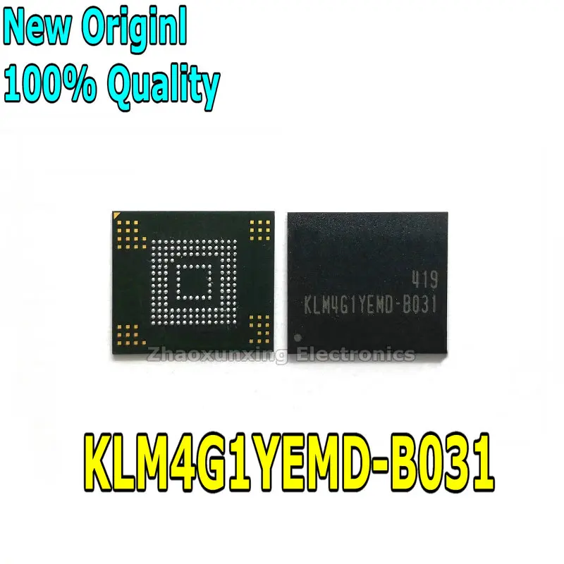 1PCS   New    KLM4G1YEMD-B031   KLM4G1YEMD    EMMC  4G   5.0    BGA-153    Chipset