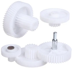 1PC 44/54/78 Teeth Plastic Meat Grinder Gear Replacement Gear For Household Meat Grinder Repair Part Size S/M/L White