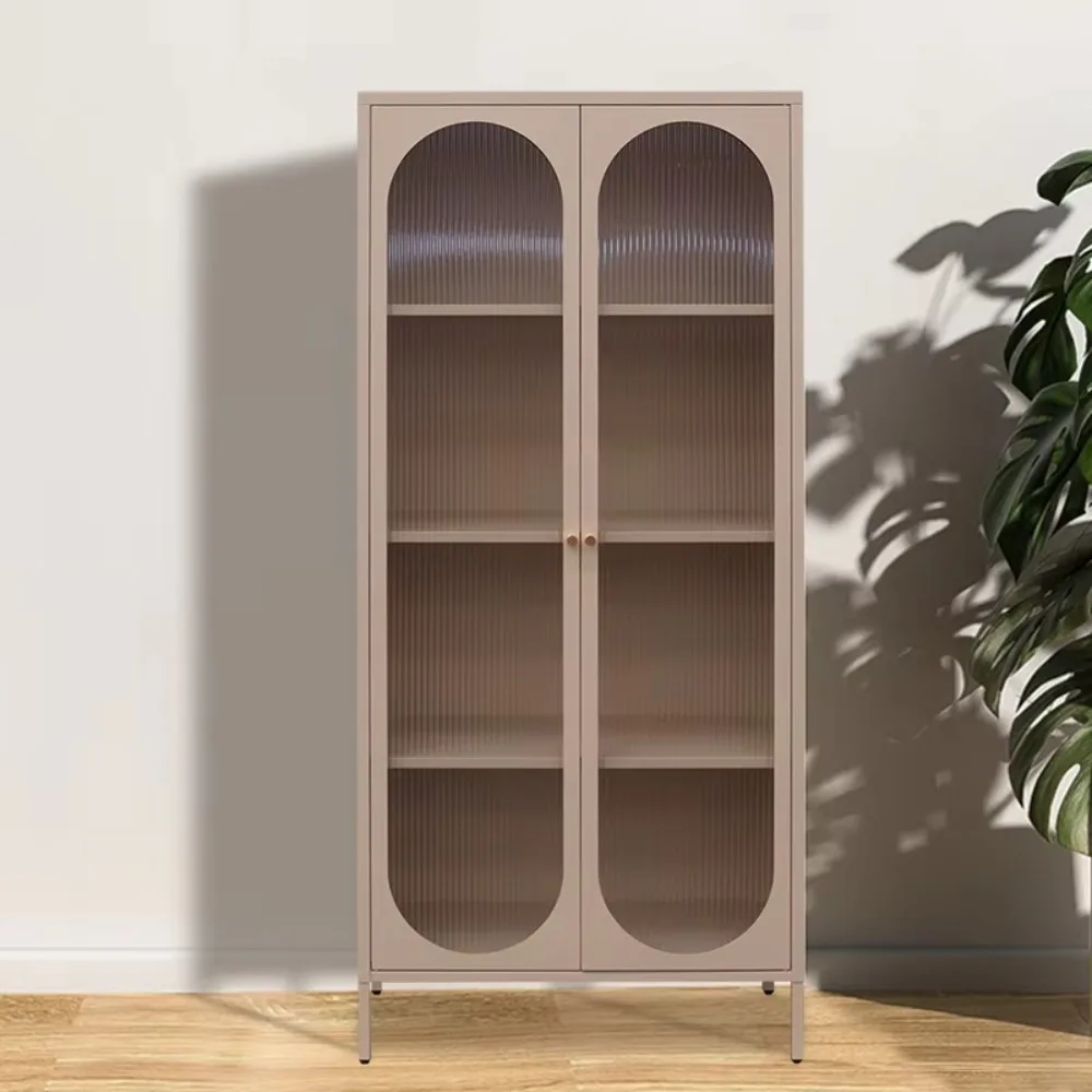 bar Dining Tall Buffet China showcase Display Storage Home Furniture Modern New Design Glass Cabinet for Living Room view 5