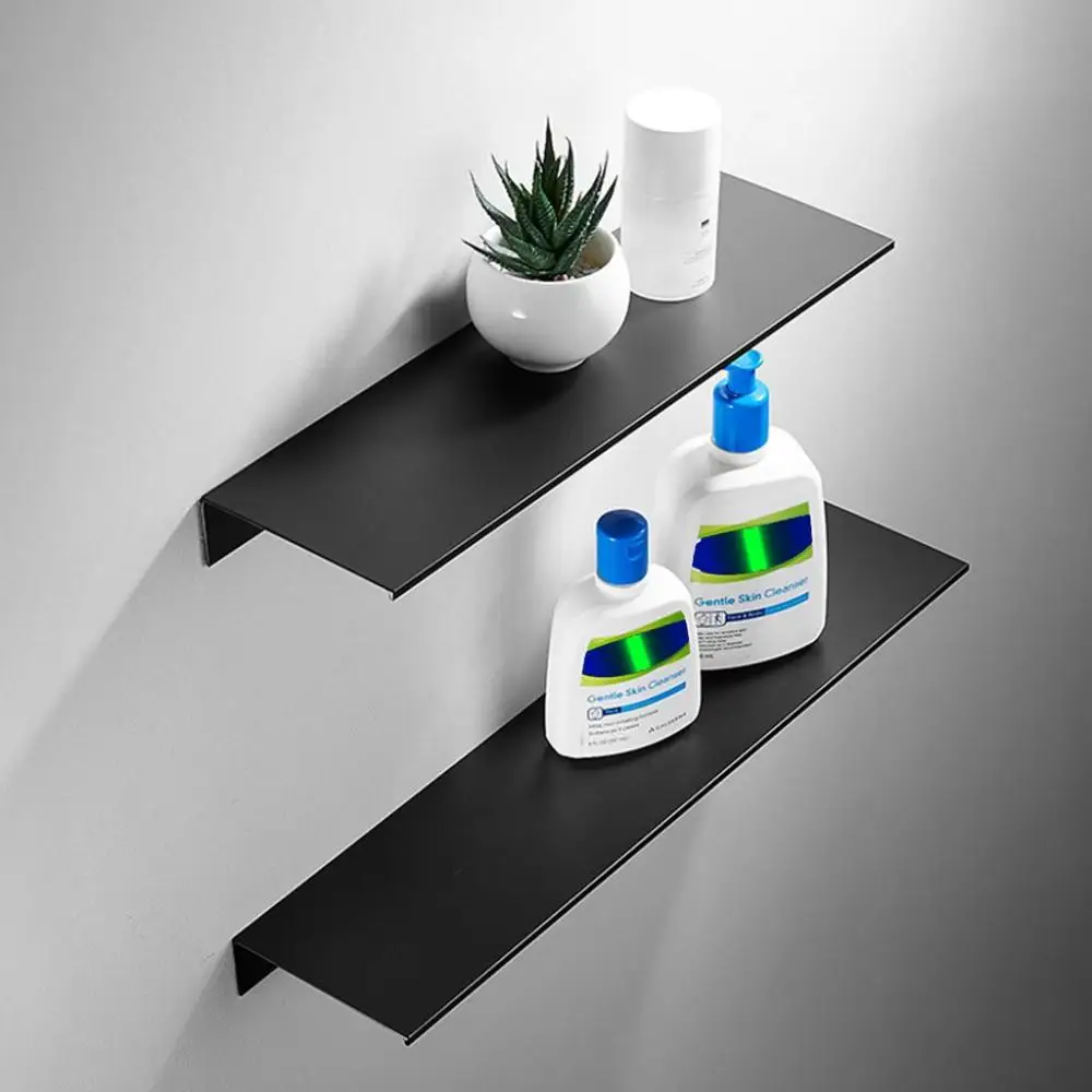 

Black,White Quality Wall Mount Aluminium Alloy Simple Storage Rack Bathroom Storage Bathroom Wall Shelf Kitchen Shelves