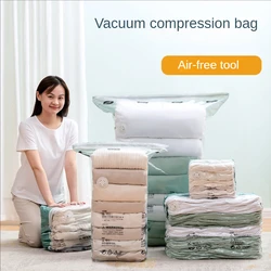 No Need Pump Vacuum Bags Large Plastic Storage Bags for Storing Clothes blankets CompressionTravel storage bag   space saving