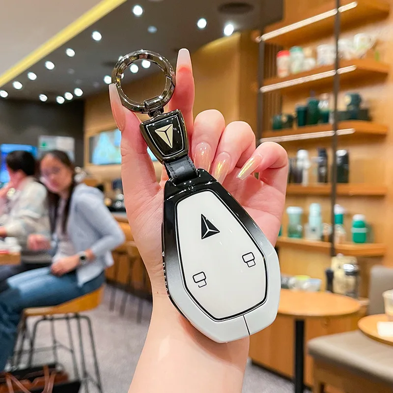 Zinc Alloy Key Fob Cover for 2026 Deepal S07/Refreshed L07, Heavy Duty Metal Protective Case Shell with Keychain  Keybag
