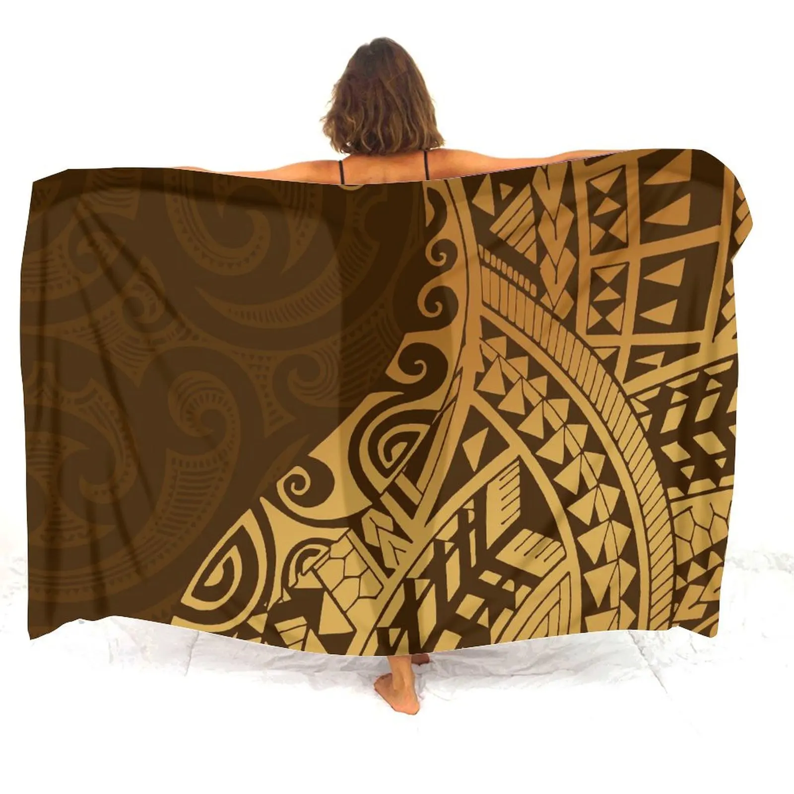 Pacific Island Ladies Summer Sarong Custom Lightweight Comfort Fabric Custom Pattern Design Polynesian Traditional Print