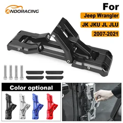 Door Hinge Step Heavy Duty Aluminum Footboard Foldable Car Folding Stepping Ladder for Jeep Wrangler JL JLU JK JKU 2007-2021