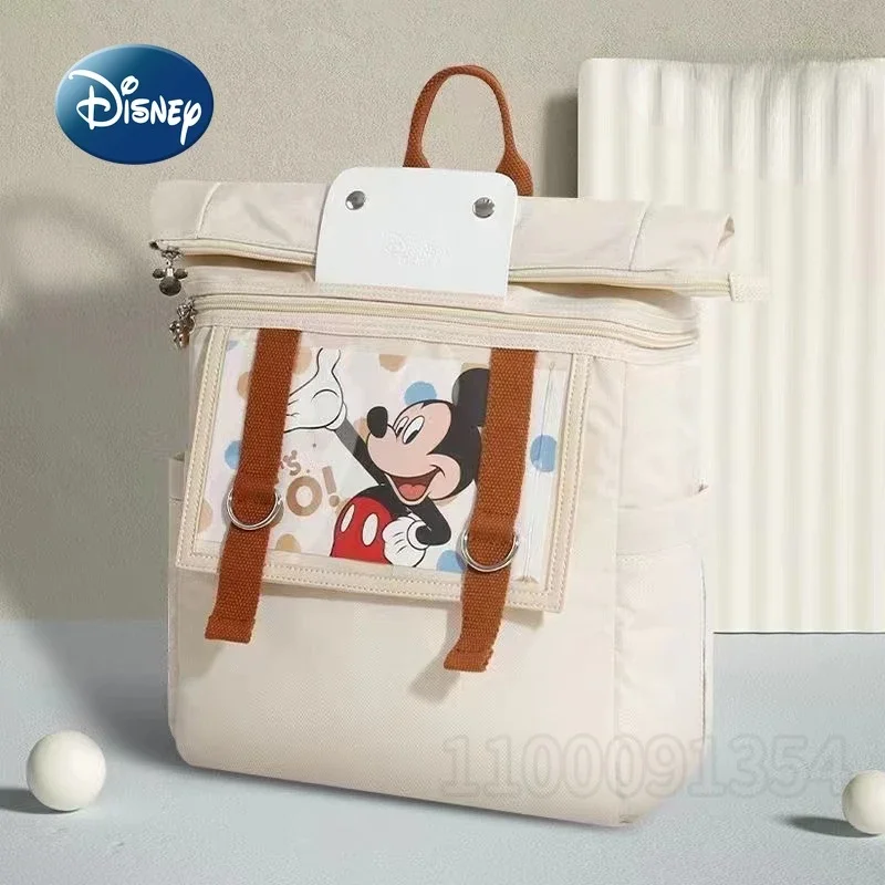 Disney Mickey New Diaper Bag Backpack Cartoon DIY Baby Diaper Bag Backpack High Quality High Capacity Baby Bag Multi Functional