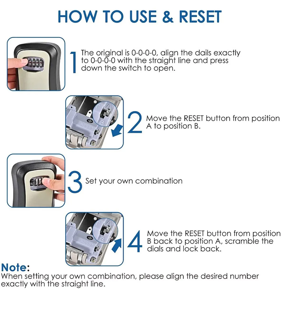 Multi-functional Wall Mounted Waterproof 4 Digits Passwords 3-5 Keys Storage Box Home Safe Box Easy to Fix