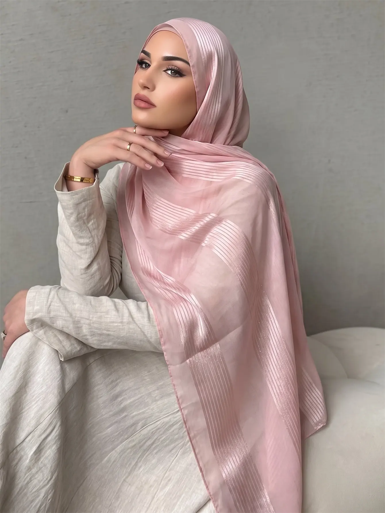 2026 Fashion Summer Women Stripes Scarf Beach New Hijab Shawls and Wraps Female Foulard Echarpe Designer Pashmina Bandana