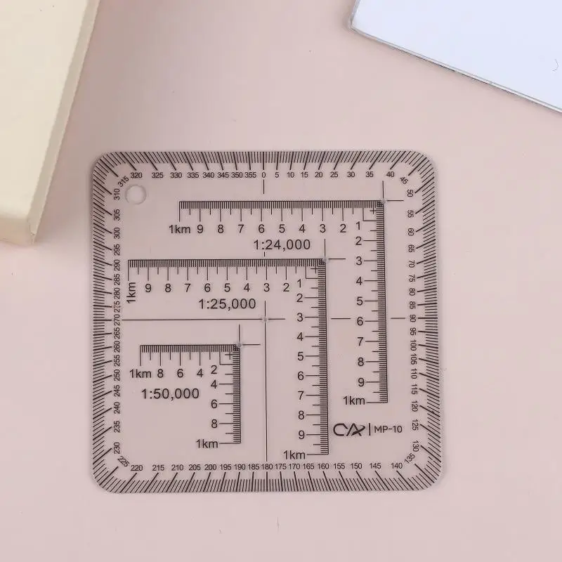 Portable  Coordinate Scale Ruler MGRS USNG Topographic Measuring Tool For Outdoor