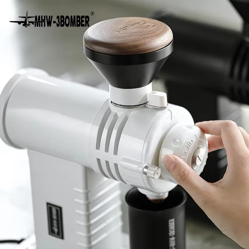 MHW-3BOMBER Customized Professional Coffee Tools Barista Accessories Shark Teeth Advanced Series Electric Coffee Grinder 5