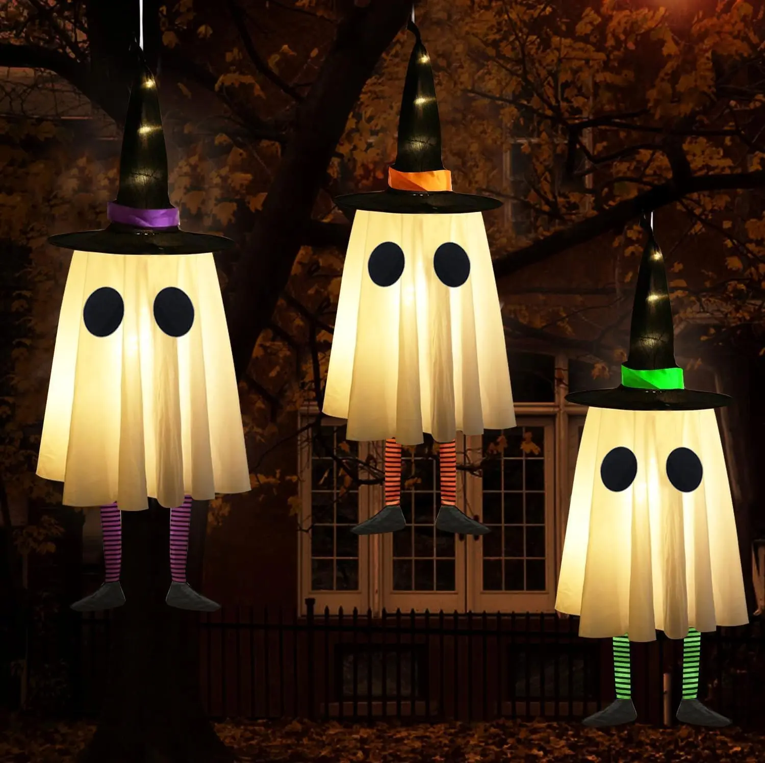 

New Halloween Decoration Pendant Ghost Pendant Atmosphere Arrangement Luminous Props Halloween Supplies