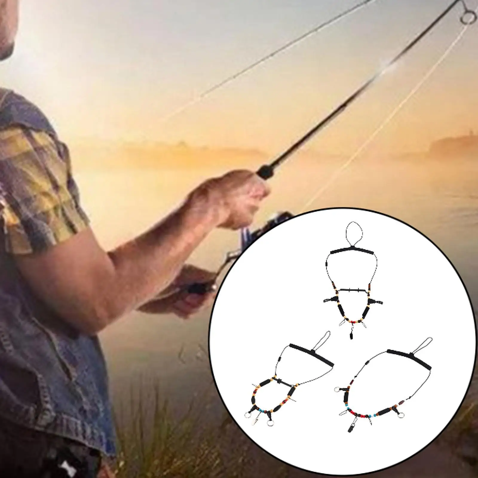 منظم تخزين حبل الصيد قلادة معلقة قلادة صيد السمك