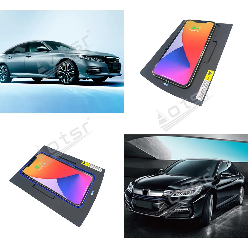 Fast Car Wireless Charger Pad, Smart Upgrade Module, Embedded Center Console Accessories, New Product,For Honda Accord 2018-2021