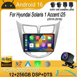 Android 16 Carplay Android Auto Wireless Car Radio For Hyundai Solaris 1 Accent i25 2010-2016 8Core wifi gps 4G Car Radio Video