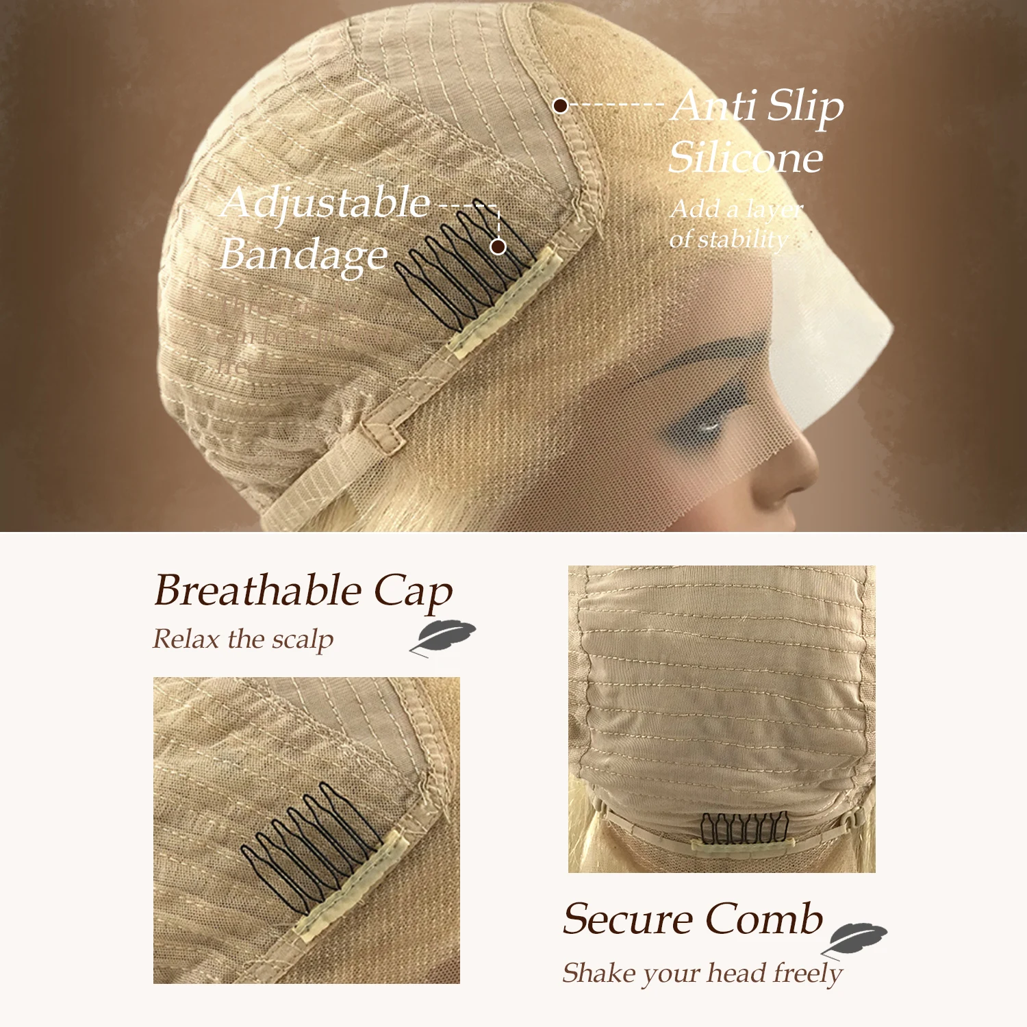 باروكة أمامية من الدانتيل باللون الرمادي مقاس 13 × 4 مع خط شعر طبيعي مفرود للنساء للاحتفال بالعطلات وكهدايا عيد الميلاد #6