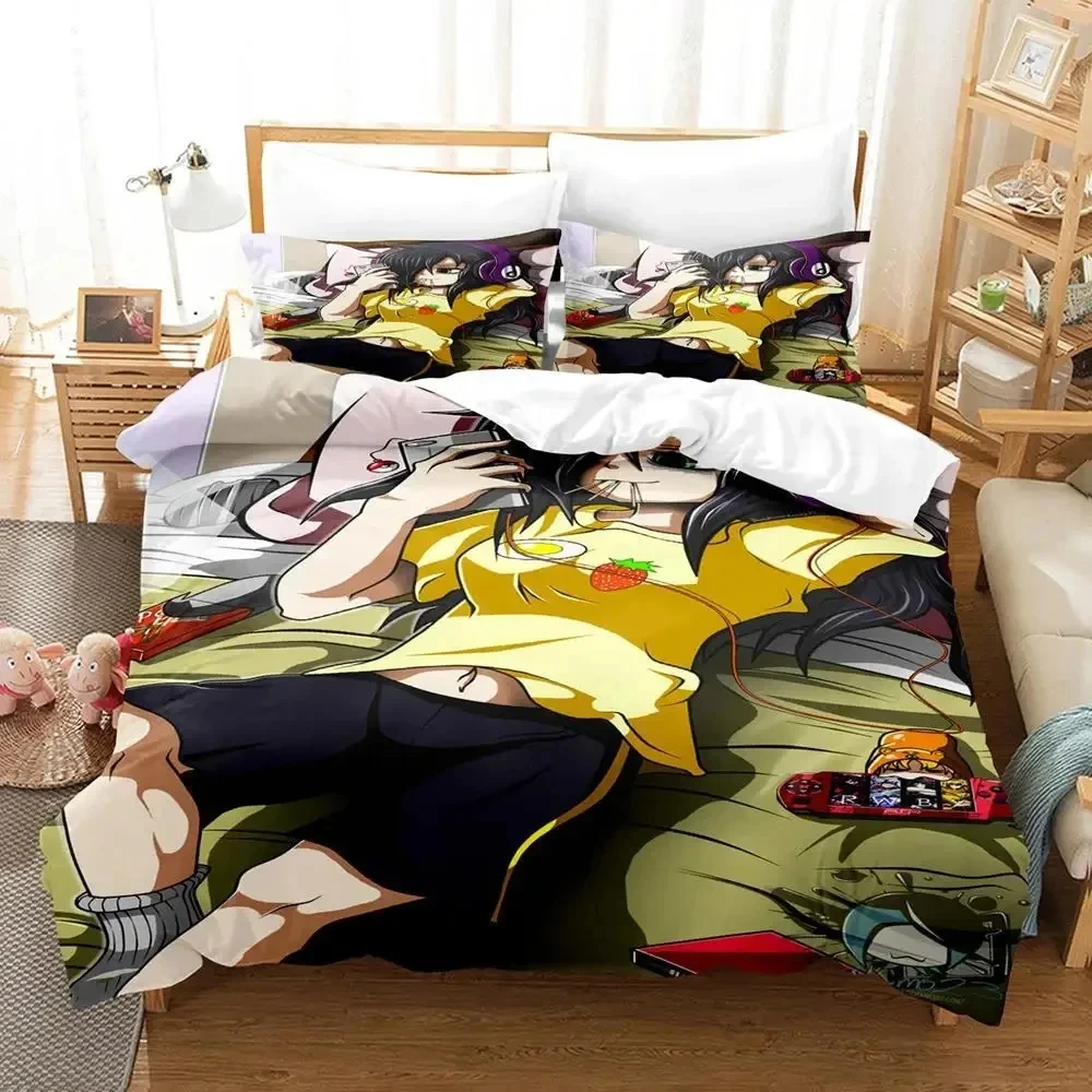 3d Print Anime Tomoko Kuroki WataMote Bedding Set Duvetcover Bed Set Quilt Cover Pillowcase Comforter king Queen Size Boys Adult