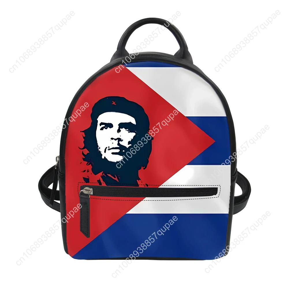 Cuban Flag Custom Backpack Purse Carter Schoolbags Double Shoulder Bag Mini Daypack Leather Travel Bag
